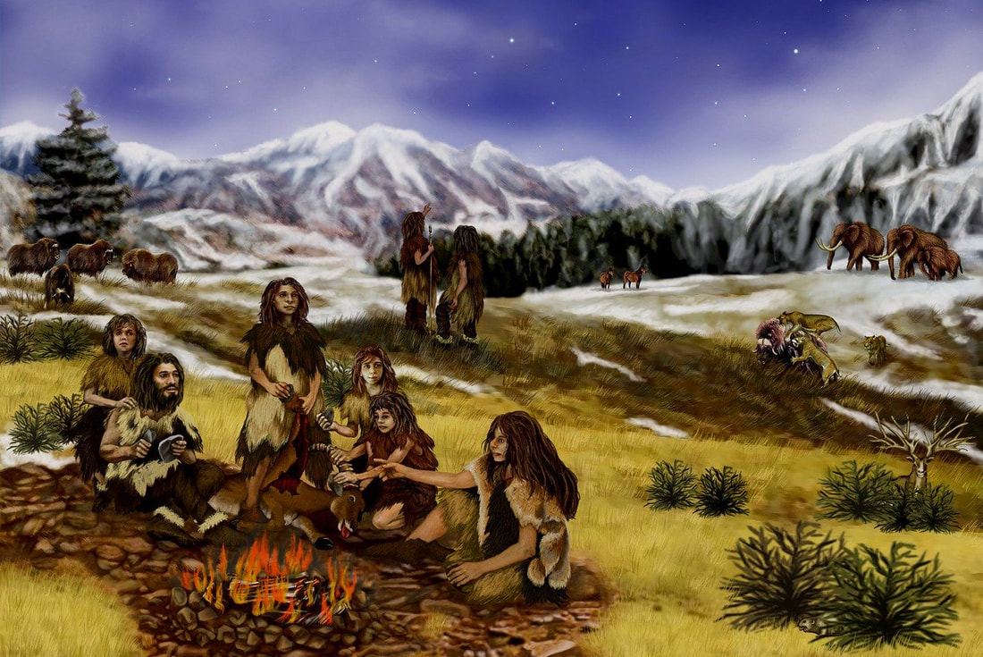 Zeichnung Neandertaler